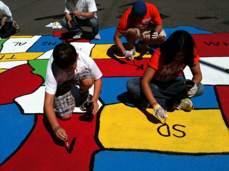 Painting the blacktop at PS 140